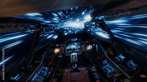 Spaceship cockpit in lightspeed