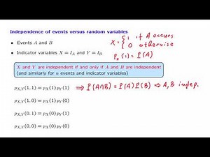S07.3 Independence of Random Variables Versus Independence of Events