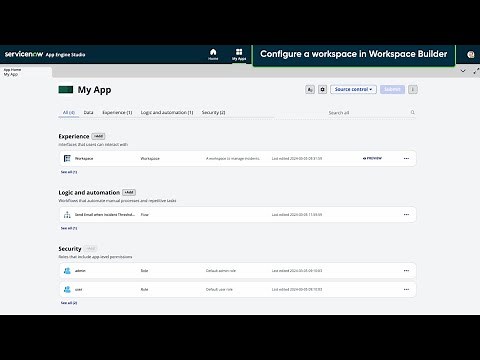 Configure a workspace in Workspace Builder