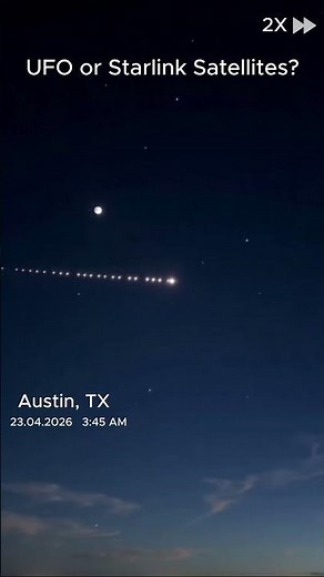 Mysterious Lights Over Texas 😳 UFO or Starlink #starlink #space