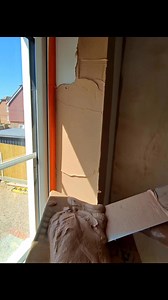 Taping up the clients squeaky clean new windows satisfying skimming #DIY #fypシ゚viralシfypシ゚viralシalシ #construction #Tradesman #cleaningservice | VE Plastering