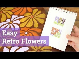How to Draw & Paint Easy Retro Flowers!