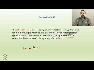 Week 08: Lecture 38: Tests for Cointegration