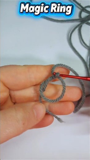 The EASIEST Magic Ring hack 🧶 #magicring #magiccircle #crochet #amigurumi #shorts
