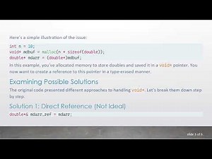 Understanding Pointer References in C+ + : The void* Dilemma