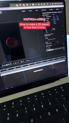 How to make a cool 3D planet in After Effects in less than 2 mins 🪐🍿🎬 #videoediting #animation #aftereffects #editing #aftereffectstutorial #fyp
