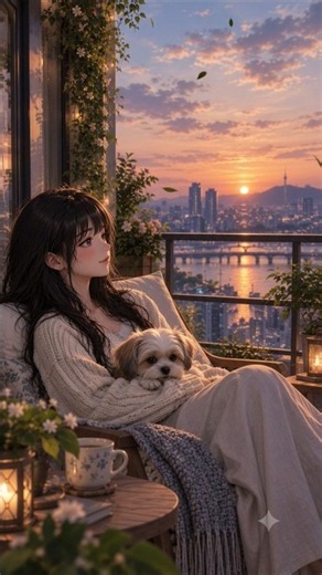 Relaxing Soft Piano Music for Relaxation #relaxingmusic #sunset #anime #aiart