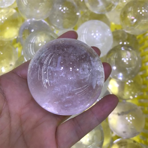 Natural Clear Quartz Sphere | 5-6cm Clear Crystal Ball | Master Healer Home Decor - Etsy