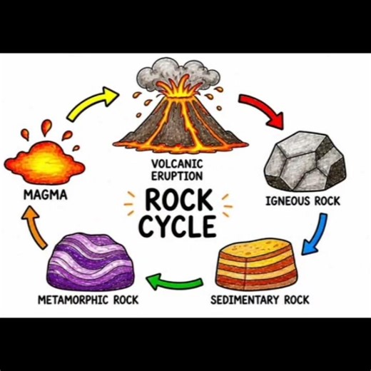 Draw Rock Cycle Drawing #shorts #science