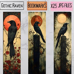 25 Vintage Halloween Bookmarks | Mystical Printable Bookmarks | Gothic Sticker Collage JPG for Diaries & Novels - Etsy