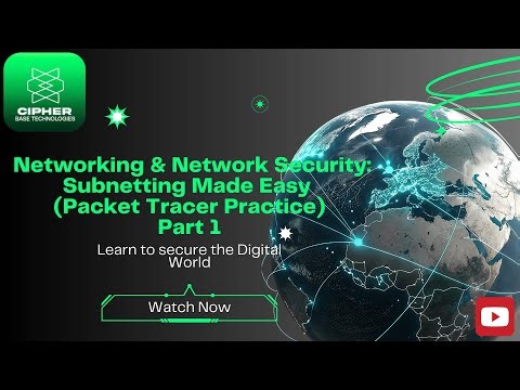Networking & Network Security: Subnetting Made Easy (Packet Tracer Practice)Part 1 Lecture 6