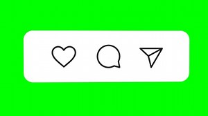 Instagram, Like, Green Screen. Free Stock Video