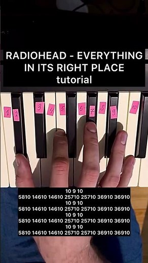 RADIOHEAD - EVERYTHING IN ITS RIGHT PLACE TUTORIAL #radiohead #thomyorke #piano #pianotutorial