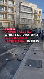 359K views · 965 reactions | A driver fell ill due to medical issues whilst driving on Geronimo Abos street in Iklin and crashed into multiple parked cars. An ambulance was called on site to assist the driver and was taken to Mater Dei hospital. In videos sent to Lovin Malta, smoke can be seen rising from one of the vehicles struck by the driver, with others showing signs of damage due to the incident. This is a developing story. Video credit: @dale.bfl on Instagram | Lovin Malta | Facebook