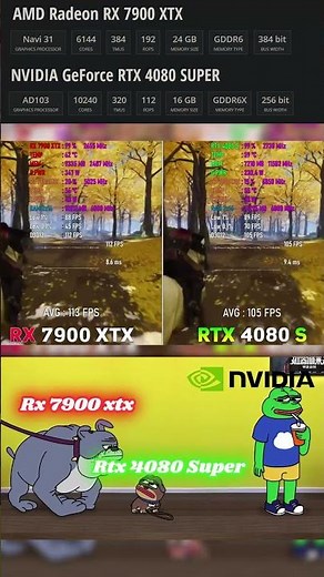 Rtx 4080 super vs RX 7900 xtx #pc #pcgaming #gamingpc #pcbuilding #nvidia #amd #gpu #graphicscard
