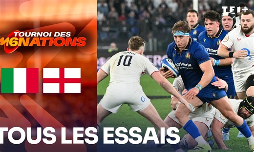 Italie - Angleterre : voir tous les essais