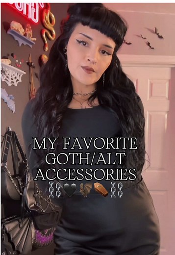 My 10 favorite accessories 🖤 do shoes count as an accessory? 😆 #accessories #outfitinspo #goth #gothgirl #moderngoth #gotthfashion #softgoth - #gothtiktok #gothtok #alttiktok #gothstyle #alternativefashion #altstyle #darkfashion #outfits #darkfashion #fitcheck #fyp #foryou #fyfy #fypp