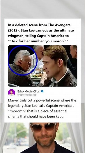 The Avengers 2012 Deleted Scene Stan Lee Calls Captain America a Moron