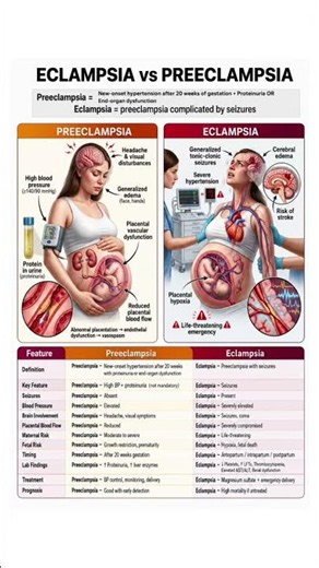 Eclampsia vs Preeclampsia in 60 Sec | OBG Nursing Exam Chart*