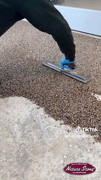 Nature Stone! WOW! Check out this business flooring makeover with our beautiful Birchwood stone color. Learn more and schedule your free estimate today! Visit us Online: https://schedule.naturestone.com/ Or Call: 855-758-9092 #naturestone #makeover #flooringinstallation #slomo #satisfying #garage #commercialflooring