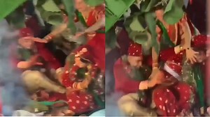 viral: भर लग्नात सर्वांसमोर नवरा-नवरीचा राडा..एकमेकांवर तुटून पडले..video व्हायरल