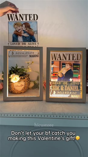 Hilarious Wanted Poster LED Light for Couples