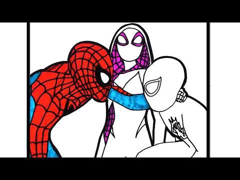 🕷️COLORING Spider-Man (verse & current Version ) | Easy Step-by-Step Tutorial 🎨