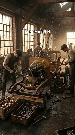 Ford Model N Full Build in 16 Seconds 🔥 Vintage Car Factory Timelapse (Satisfying Transformation)