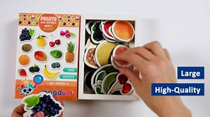 Photo Fruits&Berries - Magnets for Kitchen -Real Large Fridge Magnets for Toddlers- Magnetic Educational Toys Baby 3 Year Old Baby - Learning Magnets for Kids- Kid Magnets - Development Toys