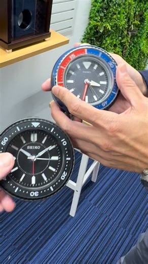 Seiko Clocks USA on Instagram: "Love our rotating bezel watch face alarm clocks. And it’s a fidget spinner! Great for desk or shelf pop, of course made for bedside. Lume on dial and hands. New year’s resolution to be on time! QHE207 Precision. Quality. Excellence. Seiko is a 144 year old company out of Tokyo Japan obsessed about quality time keeping since 1881. Clocks were first made in 1892 and wrist watches in 1913. The premiere movement that runs the clock is without peer — it will not lose b