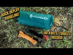 DIY RAPID/QUICK DEPLOY RIDGELINE!!! (Using no knots/toggles) #bushcraft #survival #tarpridgeline
