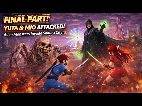 FINAL PART! YUTA & MIO ATTACKED! Alien Monsters Invade Sakura City!🚨 #sakuraschoolsimulator