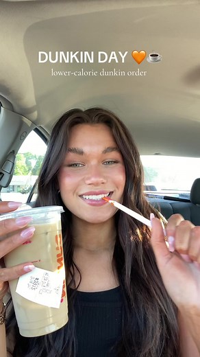 Low Calorie Dunkin Order: Medium Iced Latte with Almond Milk