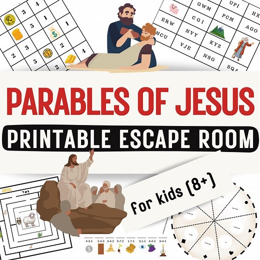 Parables of Jesus Escape Room: Printable Bible Game (ages 8-13) - Etsy