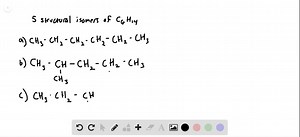 SOLVED:Draw the five structural isomers of hexane (C6 H14).