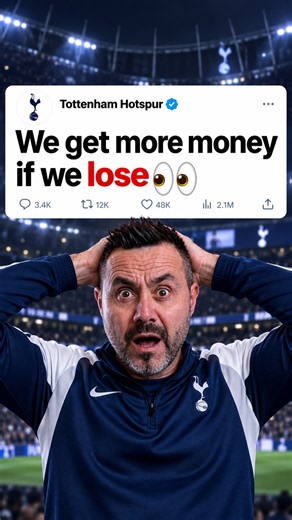 Tottenham just got 120 million pounds because they lost to Liverpool