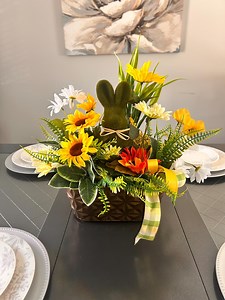 Easter Bunny Floral Centerpiece: Spring Table Decor - Etsy