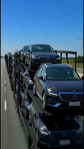 EPIC FAIL! High Speed Crash into a Full Car Hauler 😱 #shortsvideo #trending #viral #caughtoncamera