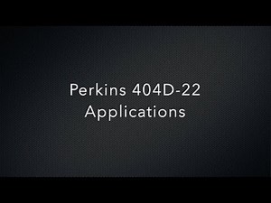 Perkins 404D 22 Applications