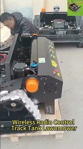 radio controlled track lawn grass cutter, Vigorun remote controlled wheeled tank lawnmower