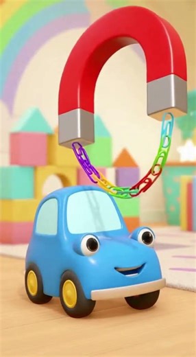 Magnet Car's Colorful Paper Clip Adventure