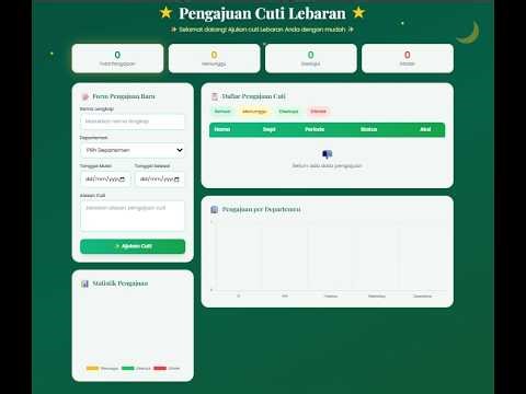 Sistem Pengajuan Cuti Lebaran Online | Fullstack Web App User-Friendly