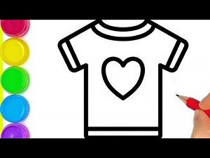 How to Draw a T-Shirt Step by Step | Easy T-Shirt Drawing for Beginners | Simple Dress Drawing