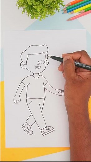 How to Draw a Walking Person 🚶‍♂️ | Easy Step-by-Step Drawing for Beginners