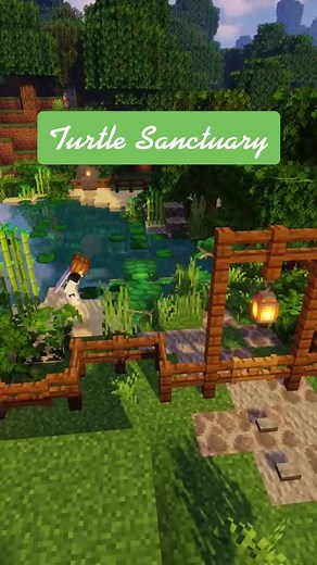 Turtle Sanctuary 🐢💚 #minecraft #minecraftbuilding #minecraftbuild #builder #fyp #viral #xyz #aesthetic #cottagecore #cottagecoreminecraft