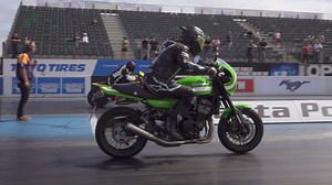 Bike World took the Z900RS Café back to its roots and visited Santa Pod to test it out on the drag strip. Watch the full review here: https://www.youtube.com/watch?v=Z5gnC-i87-4 | Kawasaki UK