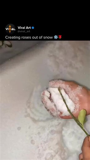 Would you try this yourself? ❄️🌹 Turning snow into a flower may seem impossible, but for this artist, it’s simply another creative challenge. With numbed fingers and relentless focus, she delicately sculpts intricate petals entirely from snow. It’s a striking reminder that imagination and craftsmanship can flourish, even in the harshest winter conditions. Artist: 969299358 & 858902863 on Douyin #art #tutorial #winter #snow #rose | Viral Art