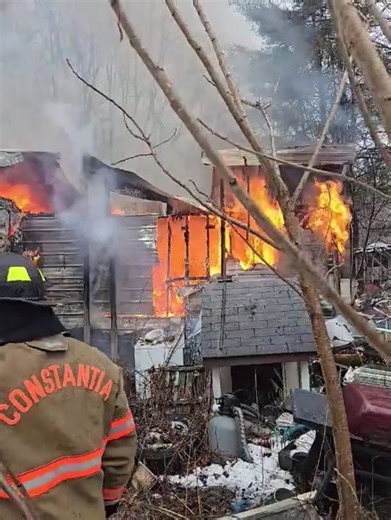 Multiple departments battle Constantia house fire