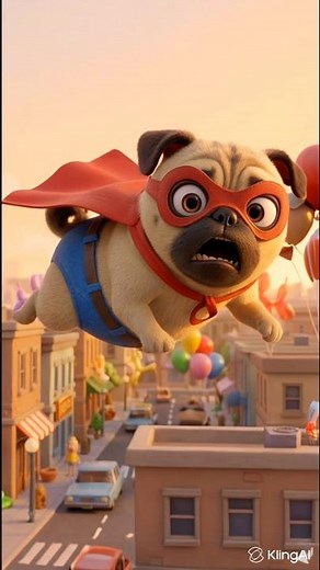 Super Pug Saves the Duck 🦸‍♂️🦆 #ai #mypug #cartoon #speakpug #cute #3d