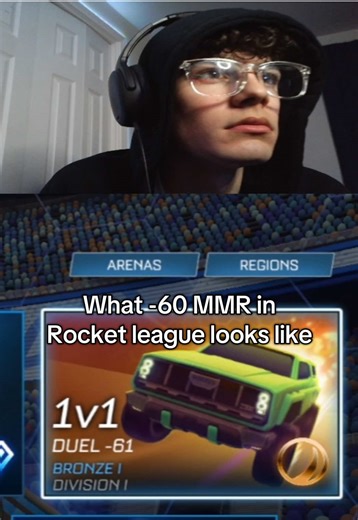 So it’s safe to say rocket league placement games don’t work AT ALL. Here’s what a game in bronze 1 at negative 60 mmr looks like #rocketleague #fyp #funny #clashroyale #officialsupercellcreator